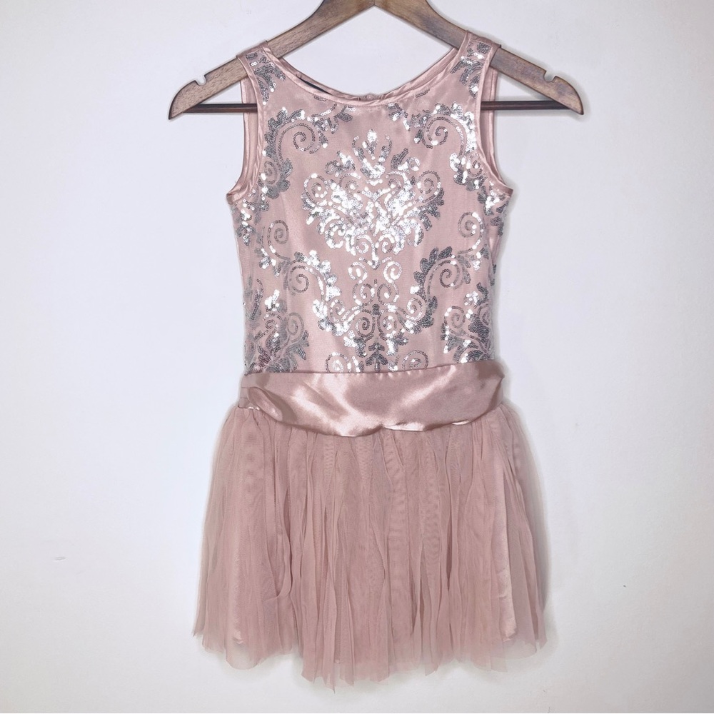 BISCOTTI Sequin and Tulle Special Occasion Party Dress Big Girls Size 8
